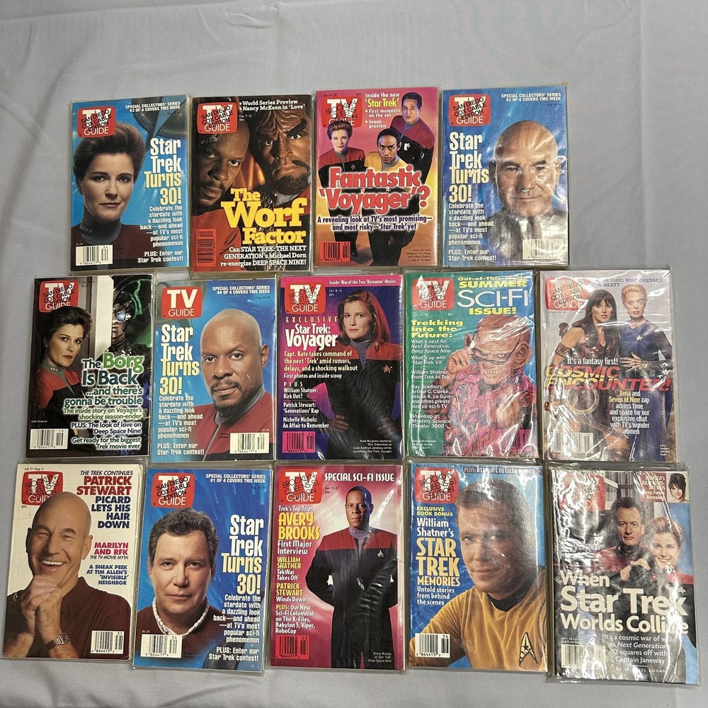Vintage TV Guide Star Trek Collector Edition Lot 12 Sci-Fi TV SD Cox Cable Ed
